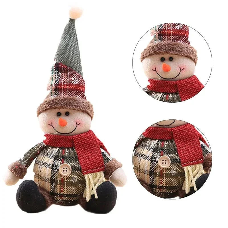 Boneco de Pelúcia Natalino para Decoração de Festa e Ambiente