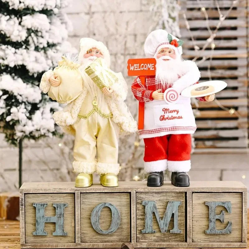 Boneco Papai Noel 30cm para Decoração de Natal Festiva