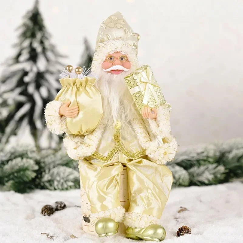 Boneco Papai Noel 30cm para Decoração de Natal Festiva