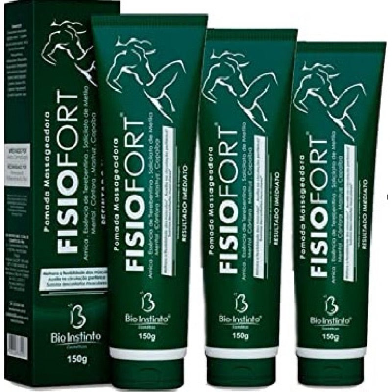 Kit 6 Pomadas Fisiofort Verde Bio Instinto 150g
