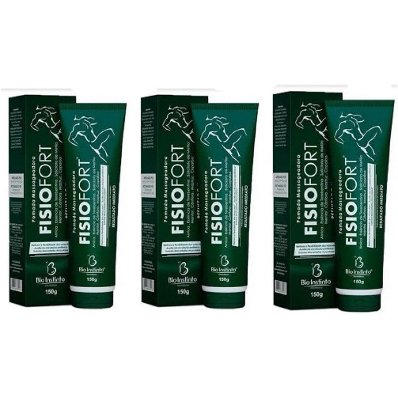 Kit 6 Pomadas Fisiofort Verde Bio Instinto 150g