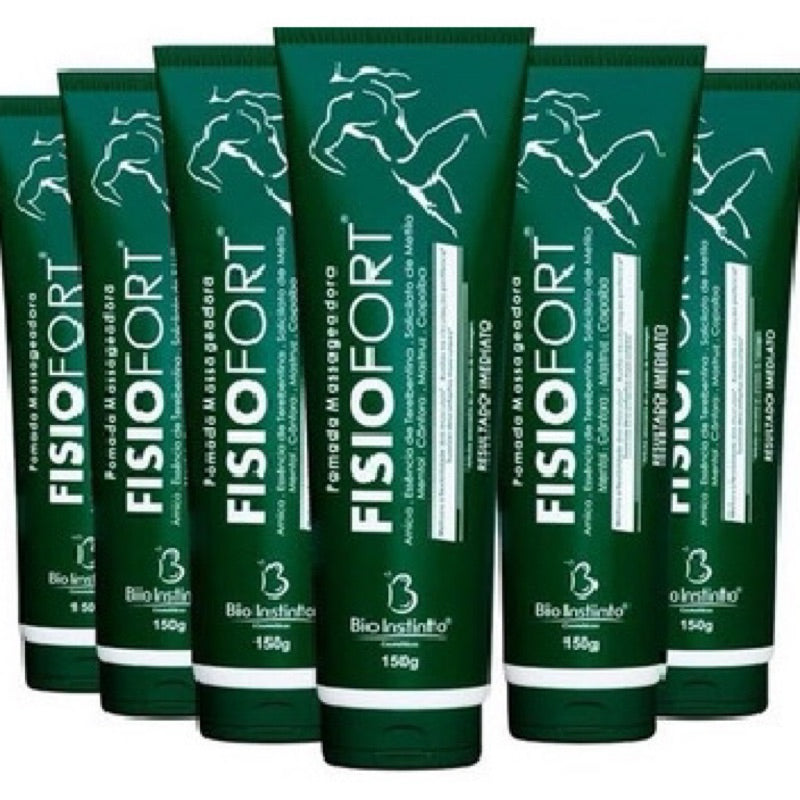 Kit 6 Pomadas Fisiofort Verde Bio Instinto 150g