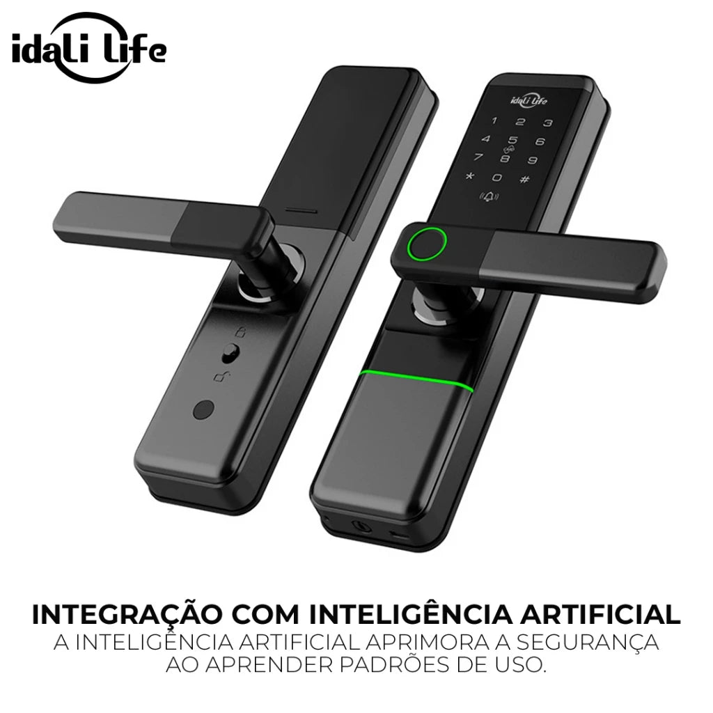 Fechadura Digital Biométrica Wi-Fi com Senha e Tag