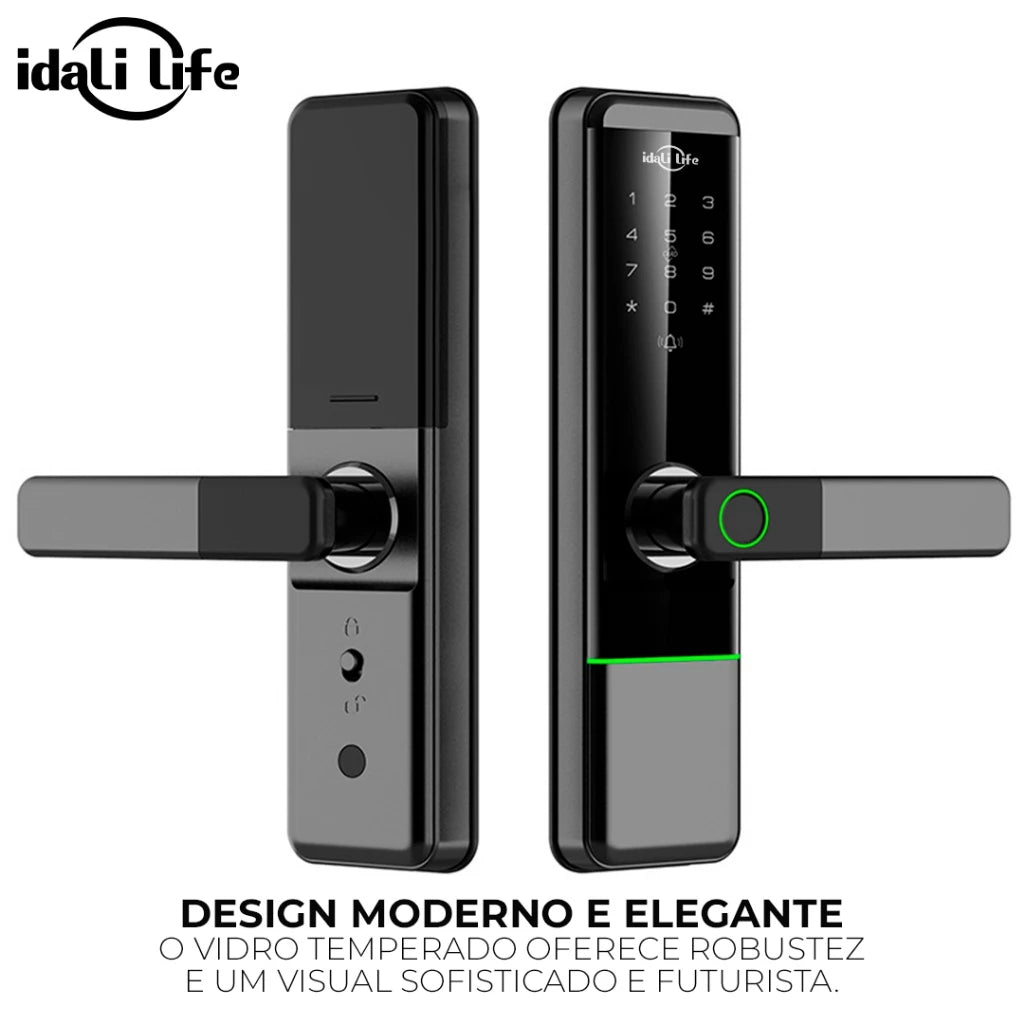 Fechadura Digital Biométrica Wi-Fi com Senha e Tag