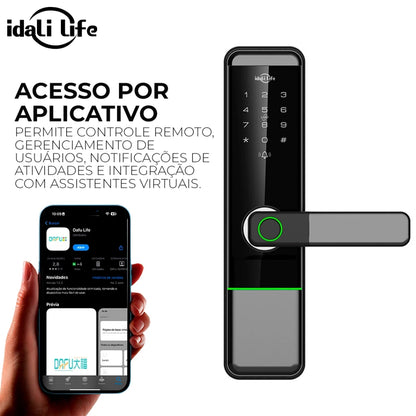 Fechadura Digital Biométrica Wi-Fi com Senha e Tag