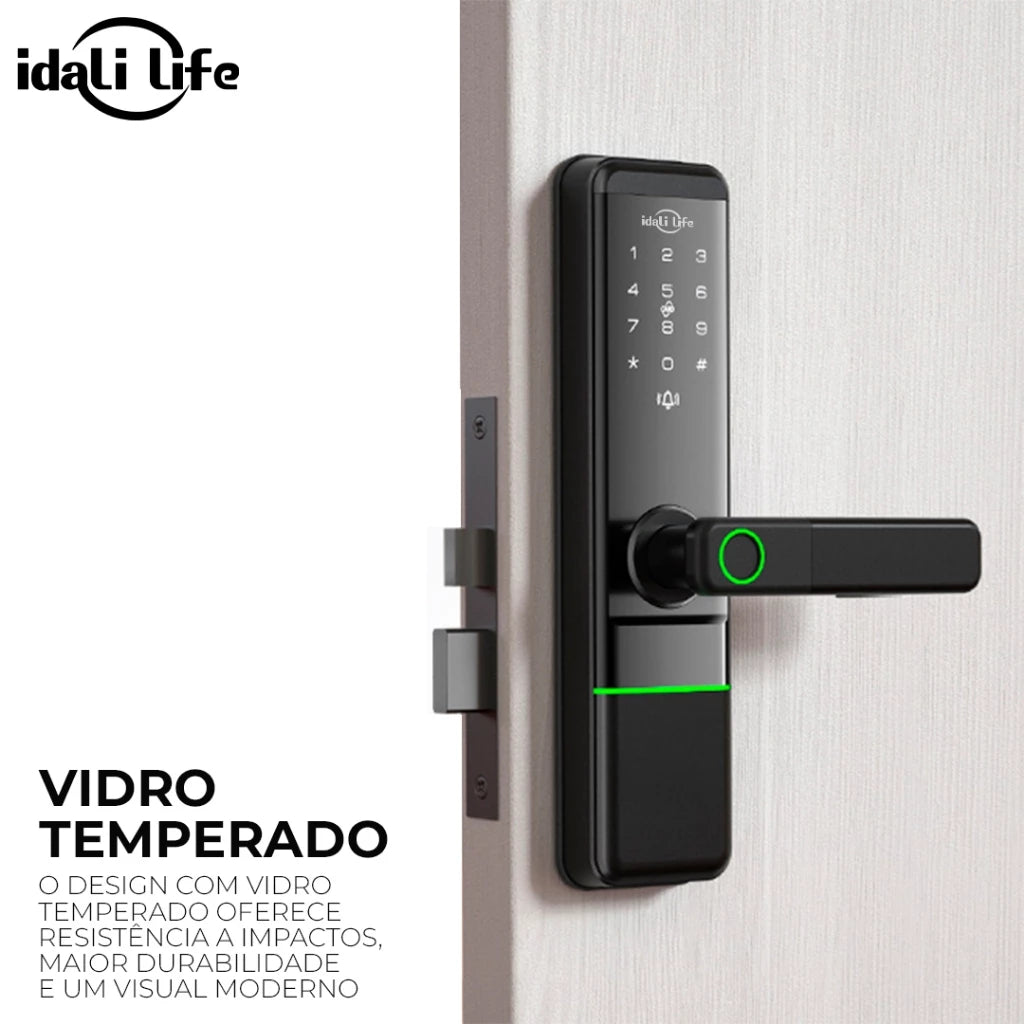 Fechadura Digital Biométrica Wi-Fi com Senha e Tag