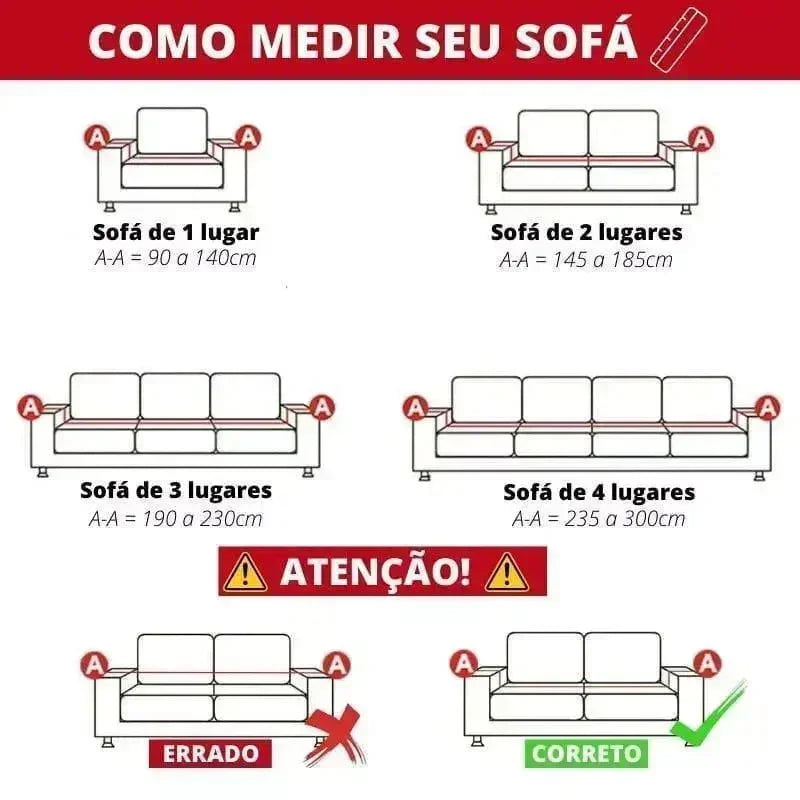 Capa Antiderrapante para Sofá em Chenille Azul - Proteção e Estilo