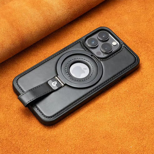 Capa de Couro para iPhone com Cordão e Compatibilidade com Carregamento MagSafe
