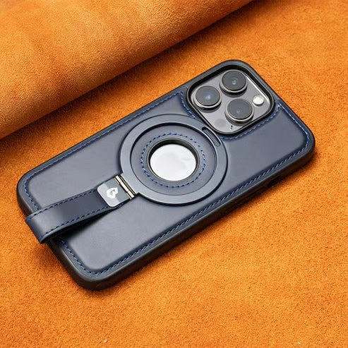 Capa de Couro para iPhone com Cordão e Compatibilidade com Carregamento MagSafe