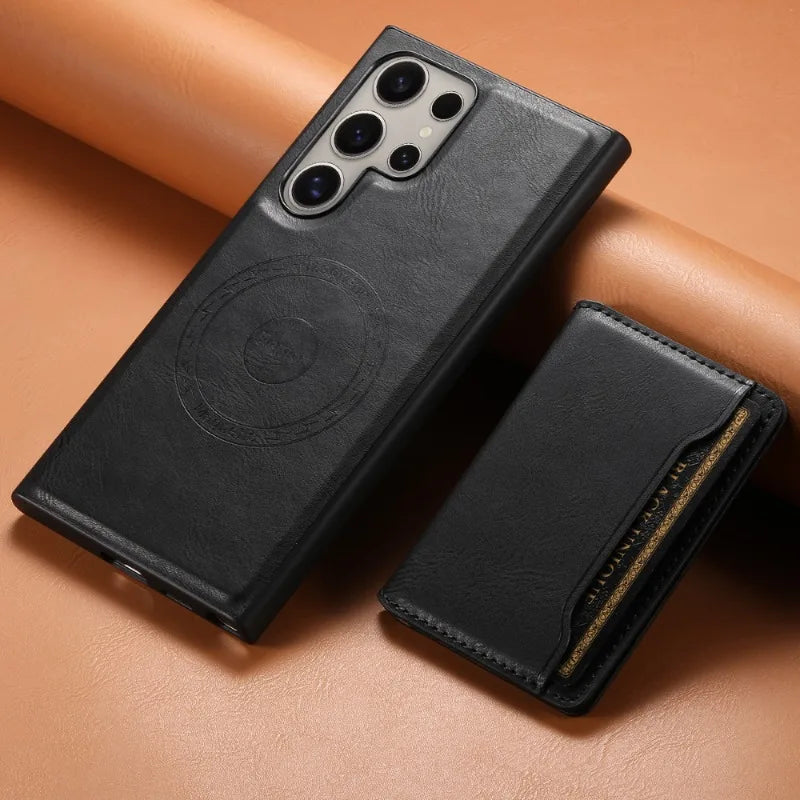 Capa para Samsung com Carteira em Couro Premium