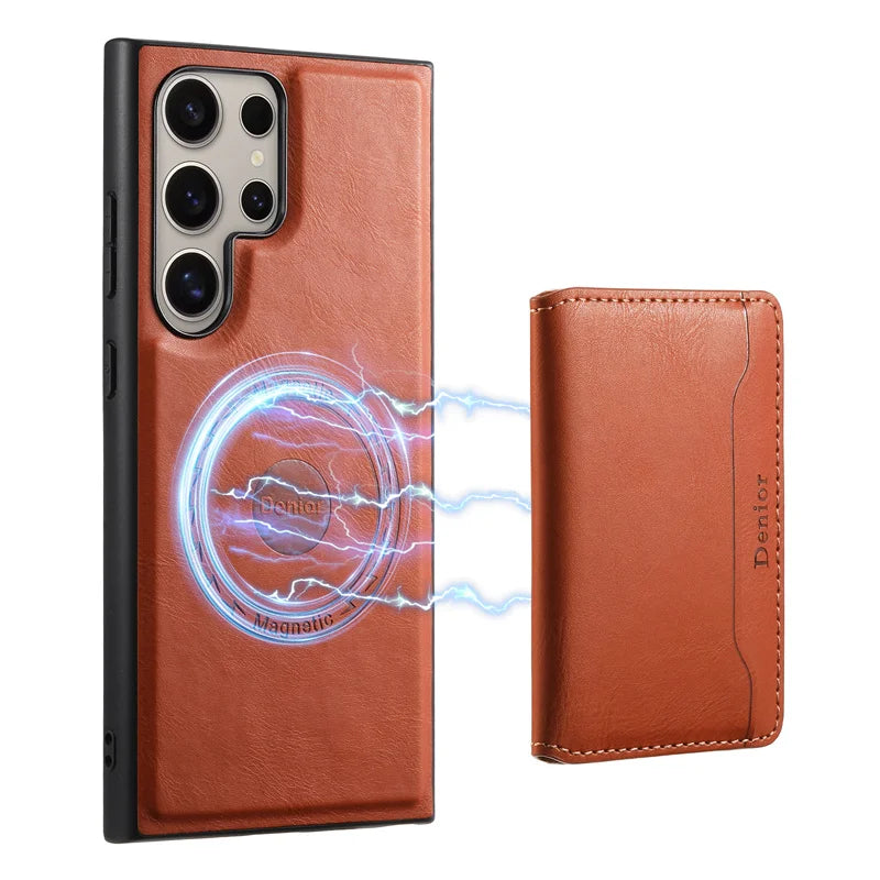 Capa para Samsung com Carteira em Couro Premium