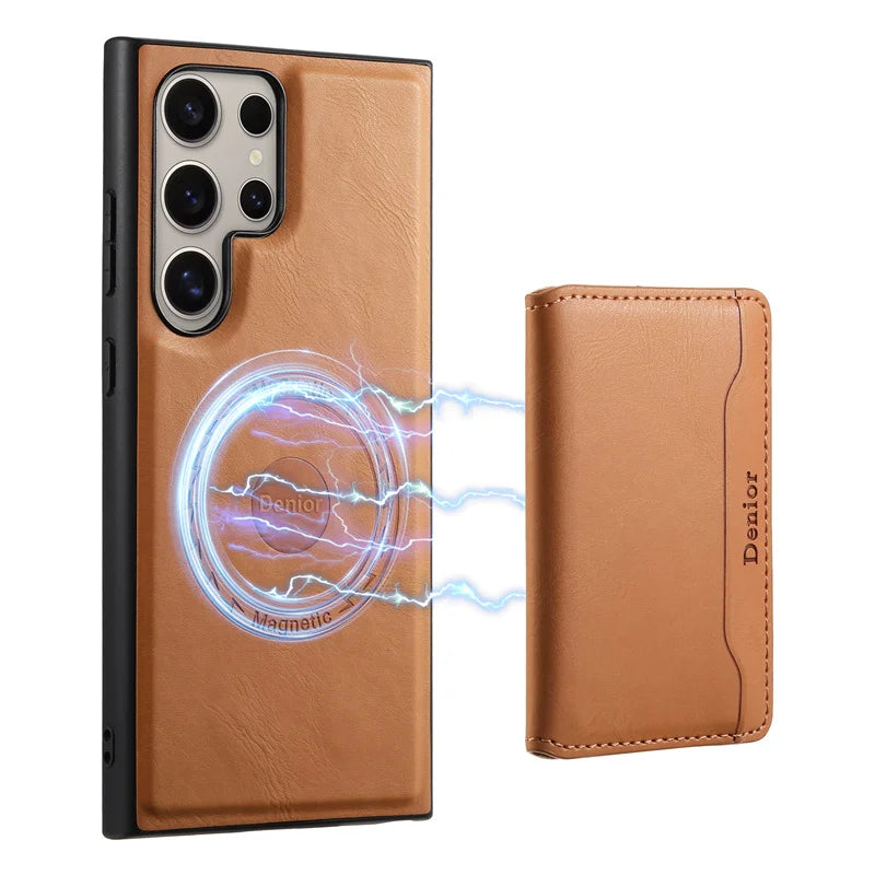 Capa para Samsung com Carteira em Couro Premium