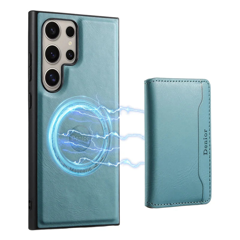 Capa para Samsung com Carteira em Couro Premium
