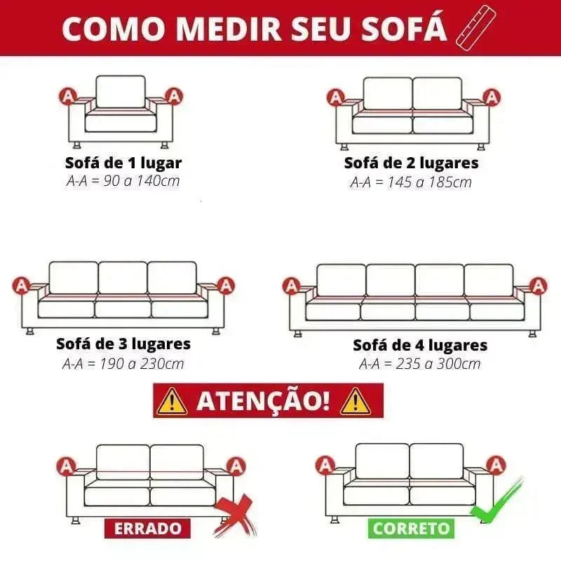 Capa para Sofá Antiderrapante de Algodão e Linho com Espessura Extra - Verde