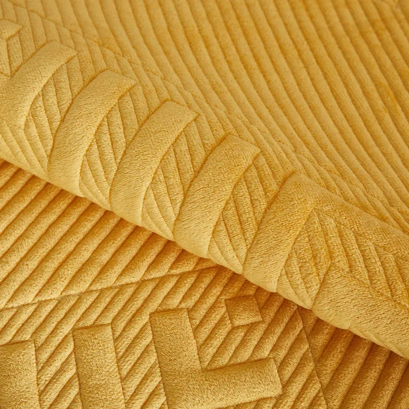 Capa para Sofá Plush Acolchoada Antiderrapante Impermeável Amarelo