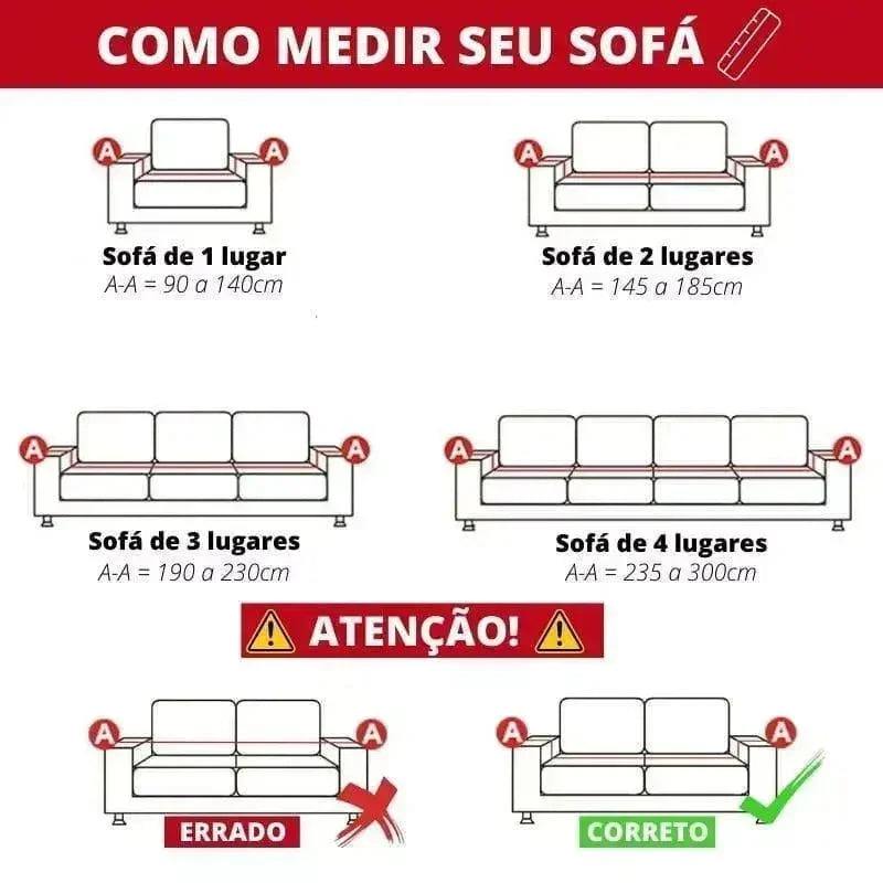 Capa Protetora Antiderrapante para Sofá Chenille Marrom Claro