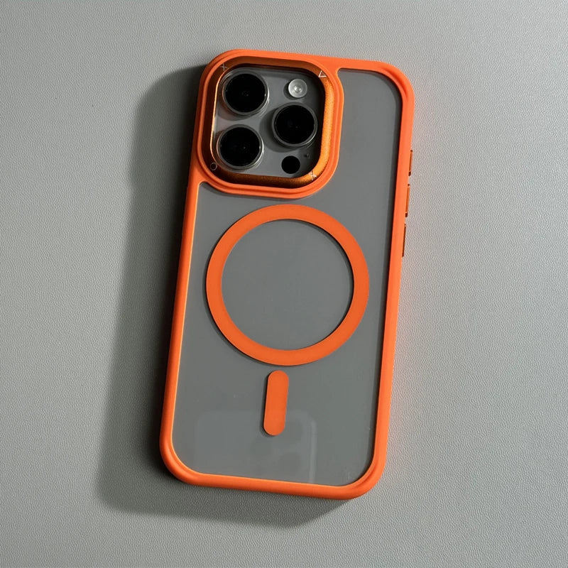 Capa Transparente Minimalista para iPhone com Carregamento MagSafe