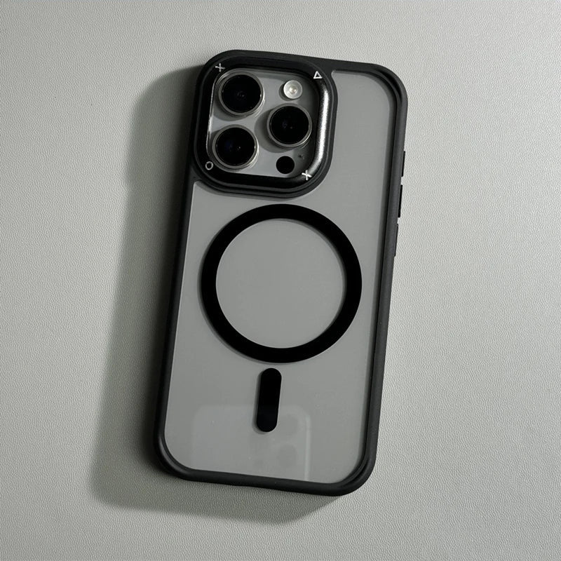 Capa Transparente Minimalista para iPhone com Carregamento MagSafe
