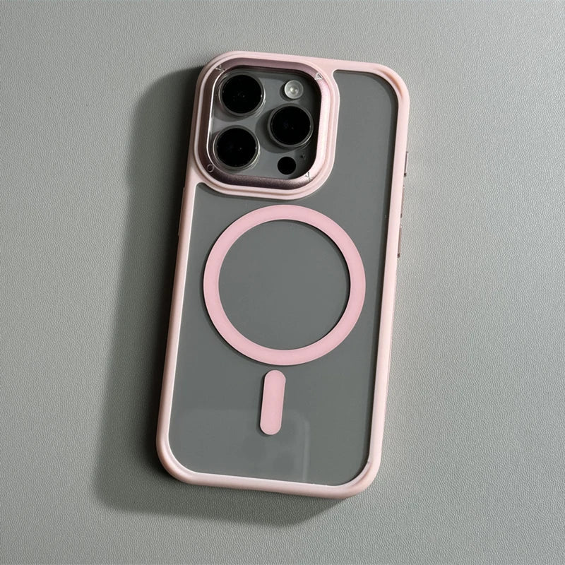 Capa Transparente Minimalista para iPhone com Carregamento MagSafe