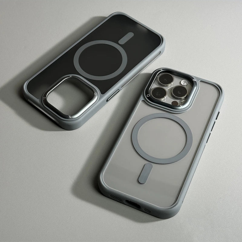 Capa Transparente Minimalista para iPhone com Carregamento MagSafe
