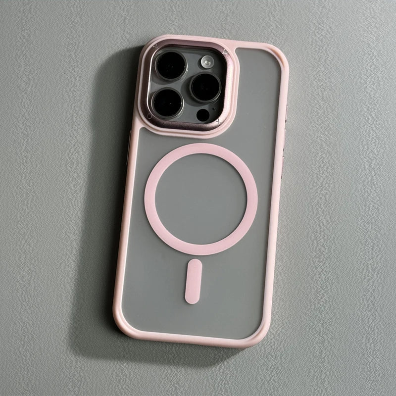 Capa Transparente Minimalista para iPhone com Carregamento MagSafe