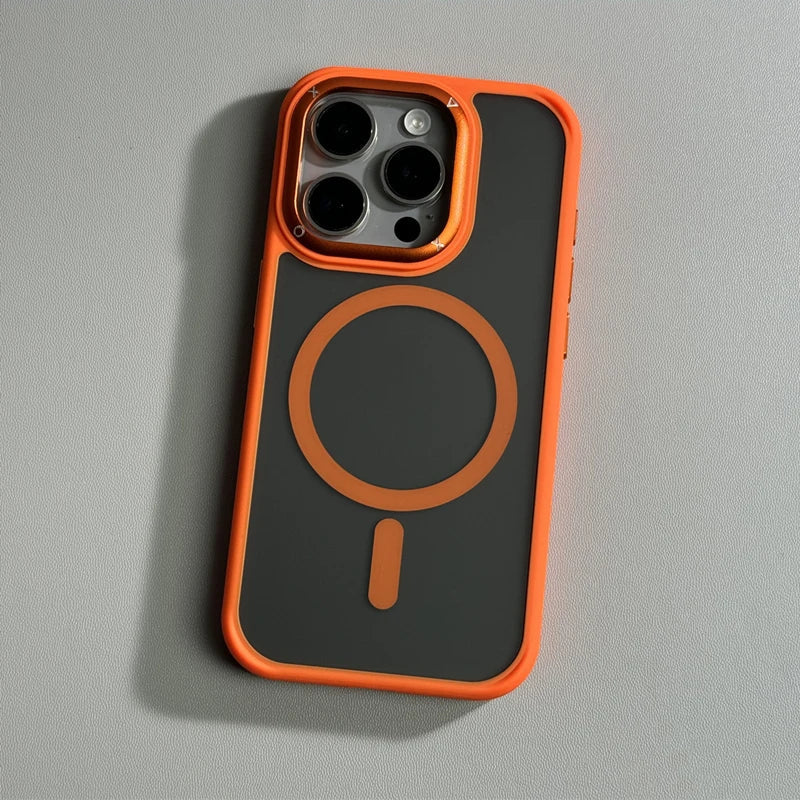 Capa Transparente Minimalista para iPhone com Carregamento MagSafe