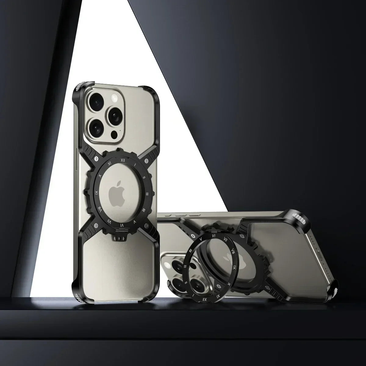 Capinha de Metal para iPhone com Suporte 360º - Proteção e Versatilidade