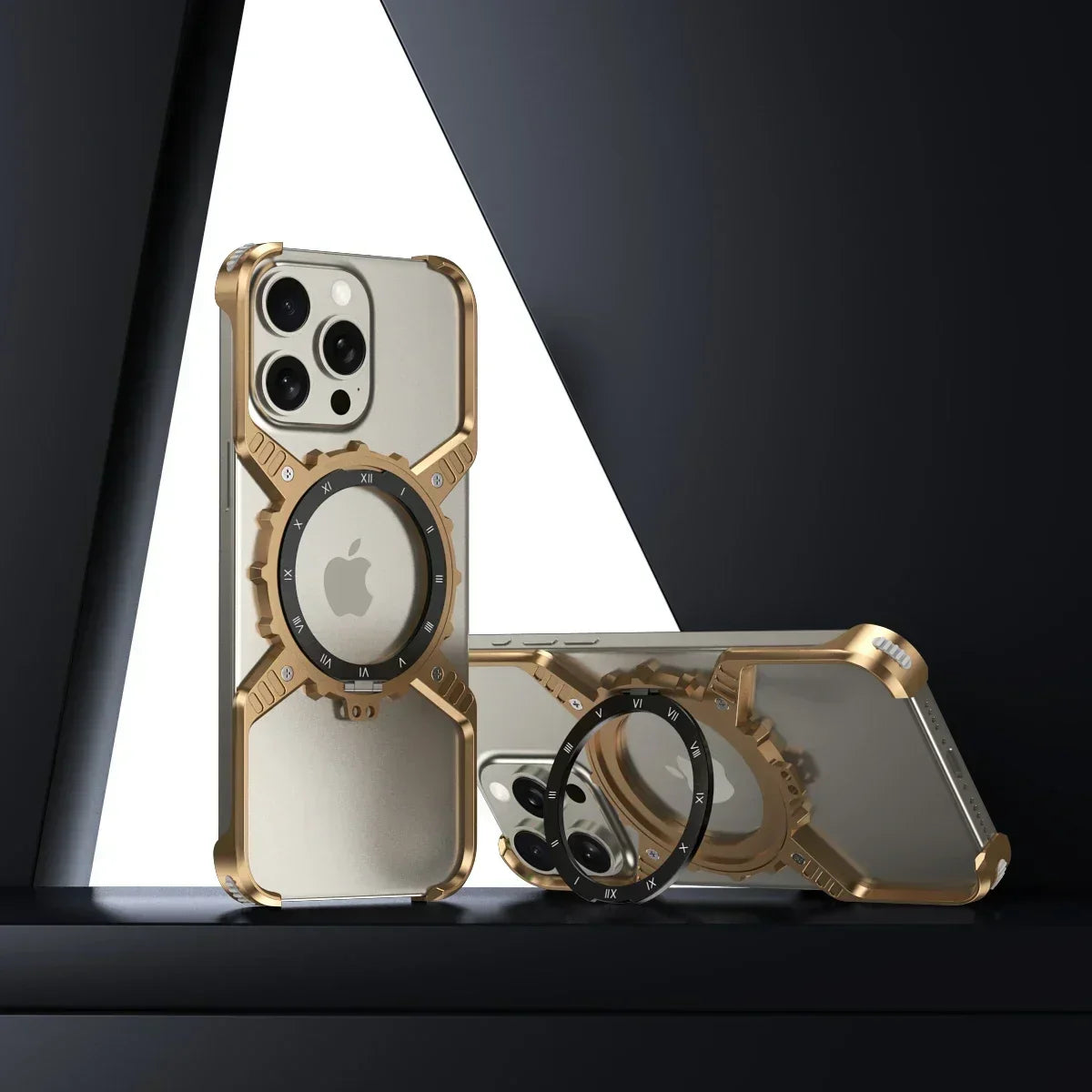 Capinha de Metal para iPhone com Suporte 360º - Proteção e Versatilidade