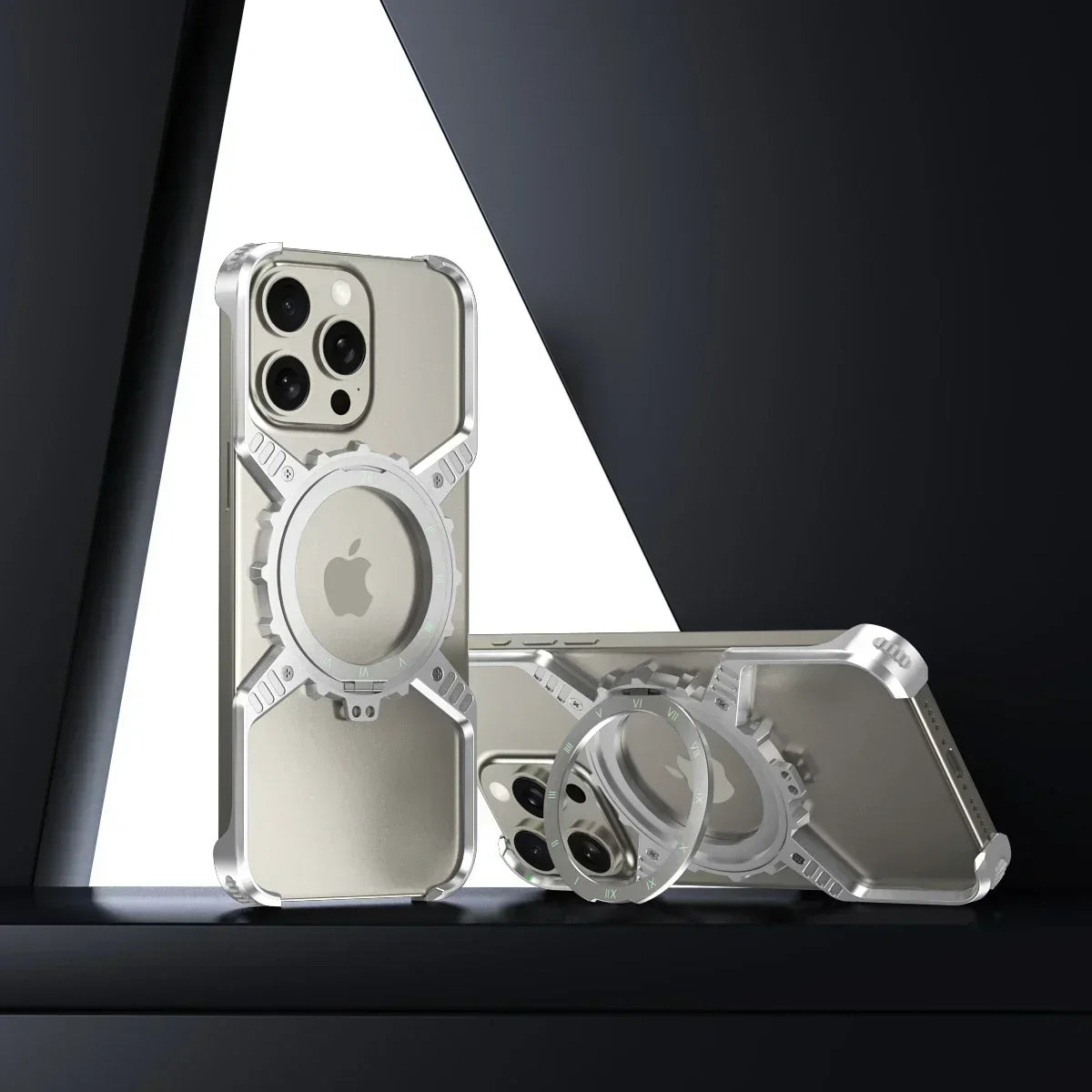 Capinha de Metal para iPhone com Suporte 360º - Proteção e Versatilidade