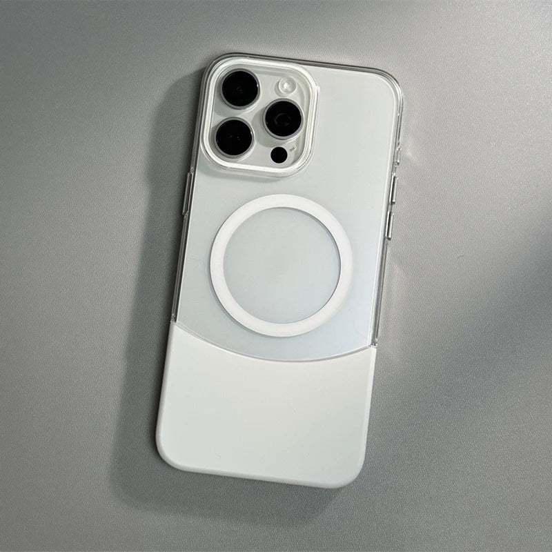 Capinha Minimalista para iPhone com Encaixe Duplo e Compatibilidade MagSafe