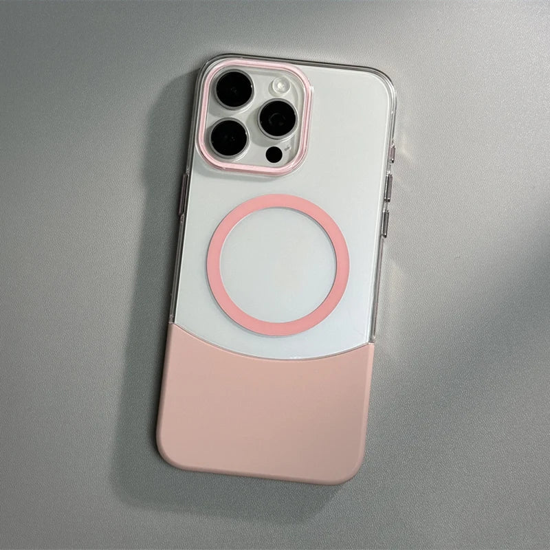 Capinha Minimalista para iPhone com Encaixe Duplo e Compatibilidade MagSafe