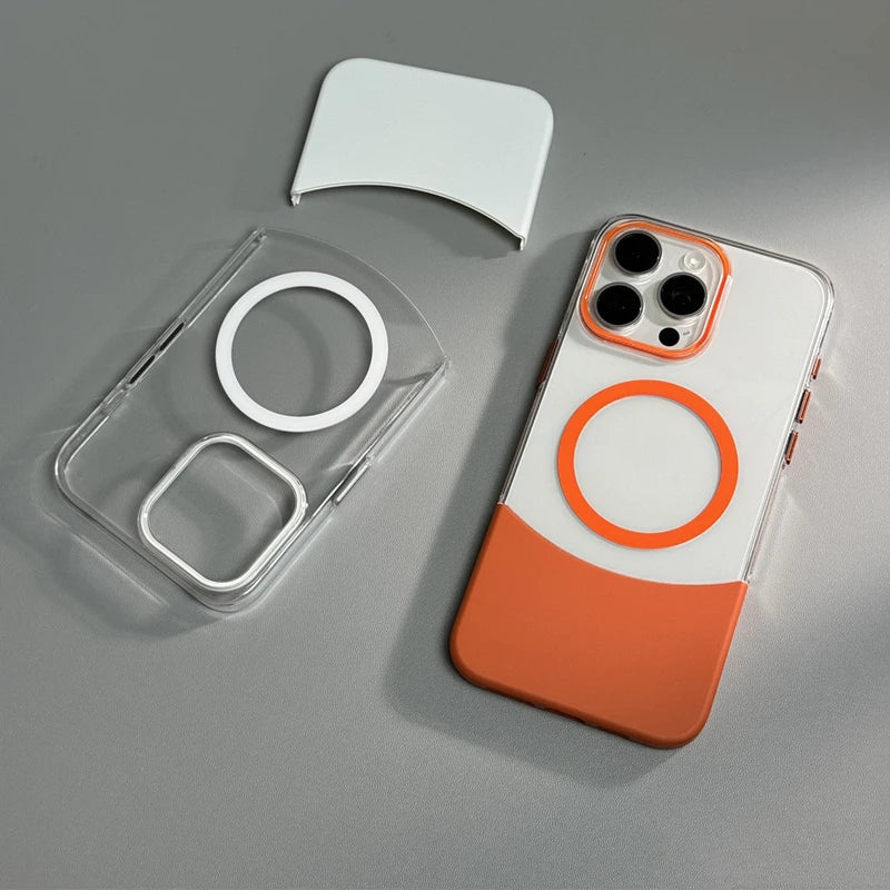 Capinha Minimalista para iPhone com Encaixe Duplo e Compatibilidade MagSafe