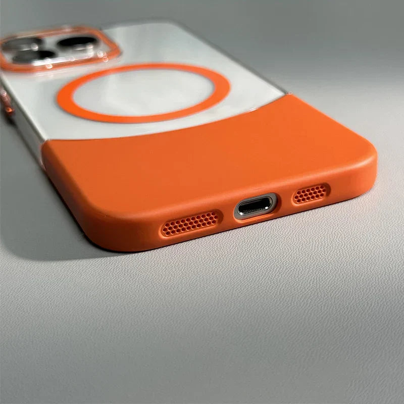 Capinha Minimalista para iPhone com Encaixe Duplo e Compatibilidade MagSafe