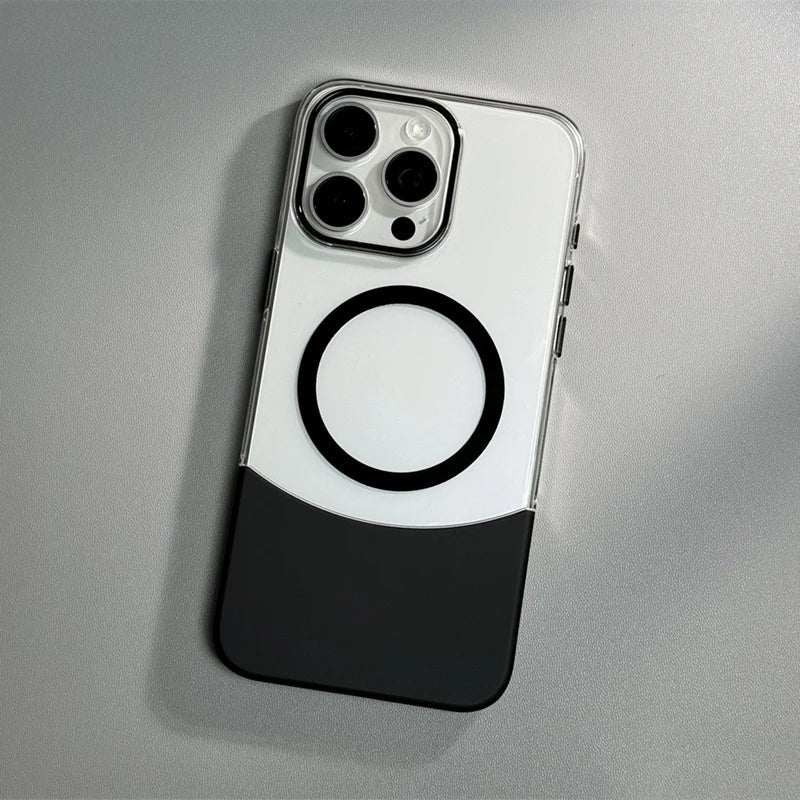 Capinha Minimalista para iPhone com Encaixe Duplo e Compatibilidade MagSafe