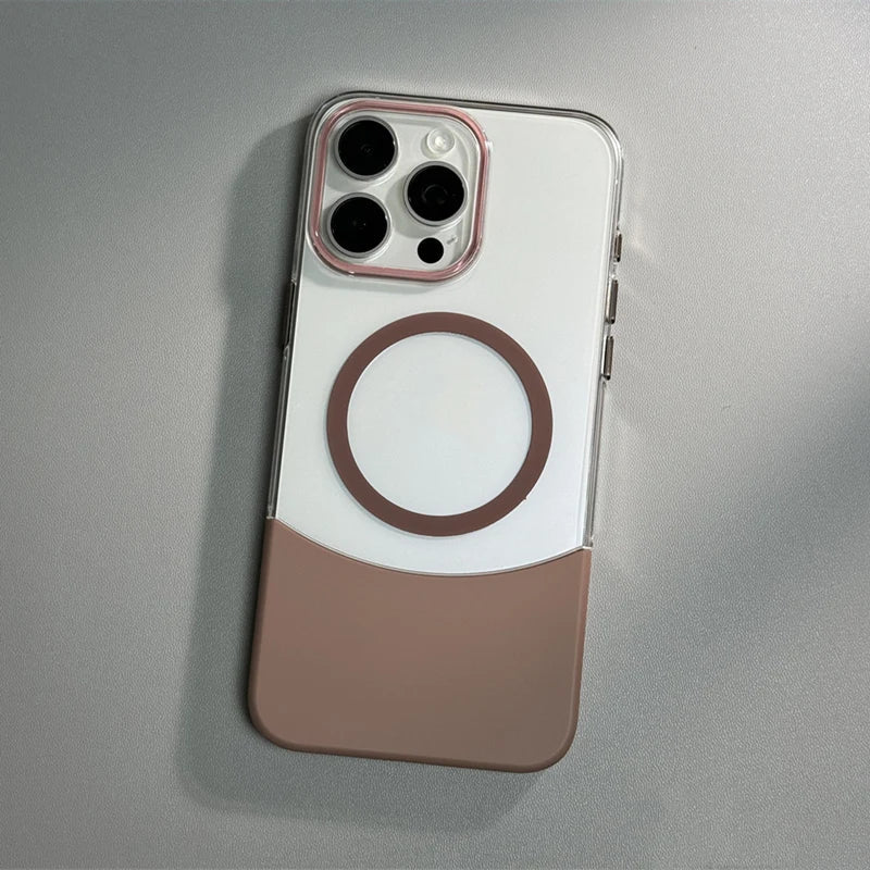 Capinha Minimalista para iPhone com Encaixe Duplo e Compatibilidade MagSafe