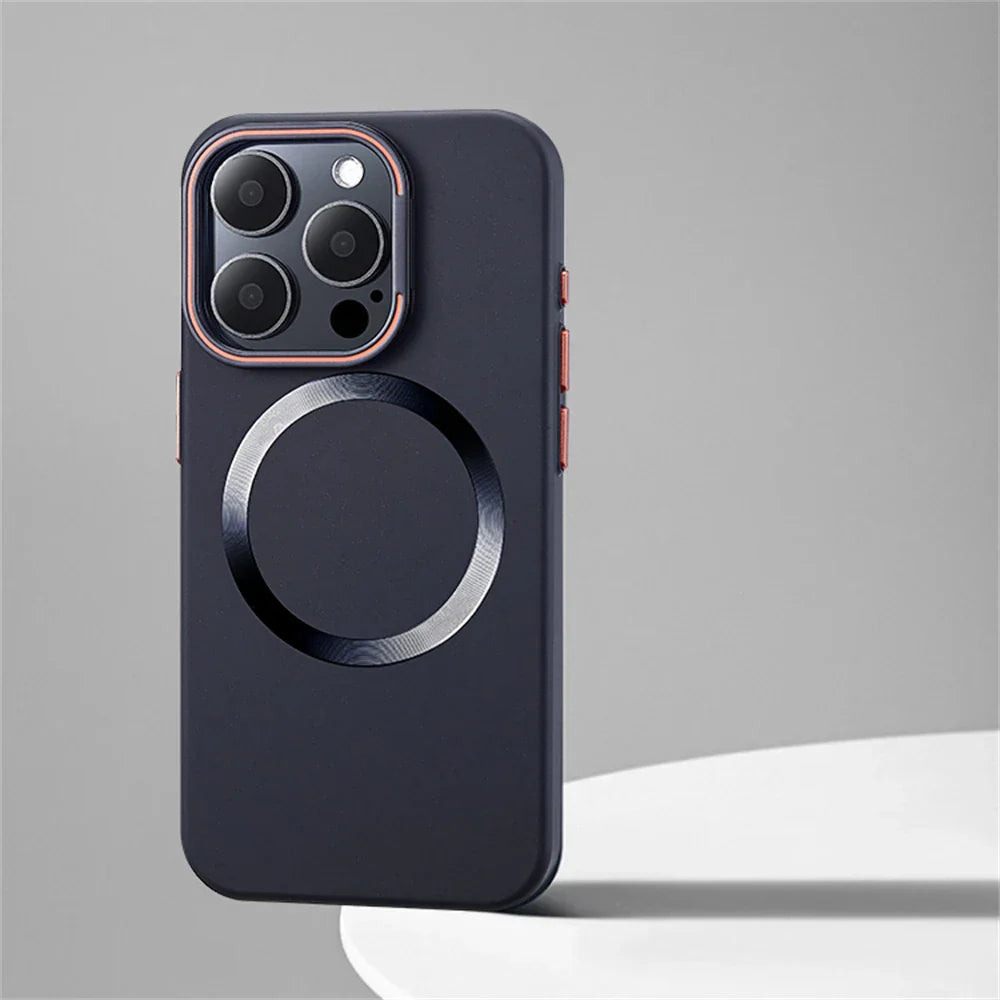 Capinha Minimalista para iPhone com MagSafe - Estilo e Proteção