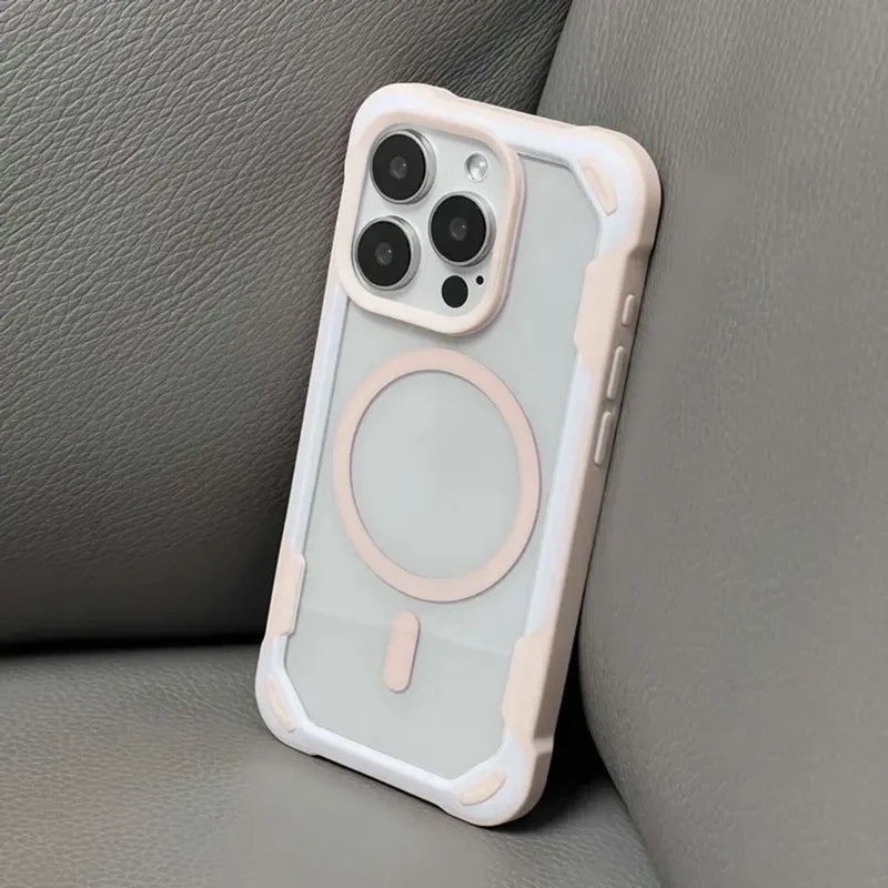 Capinha Minimalista para iPhone com Proteção em Borracha e Compatível com Carregamento MagSafe