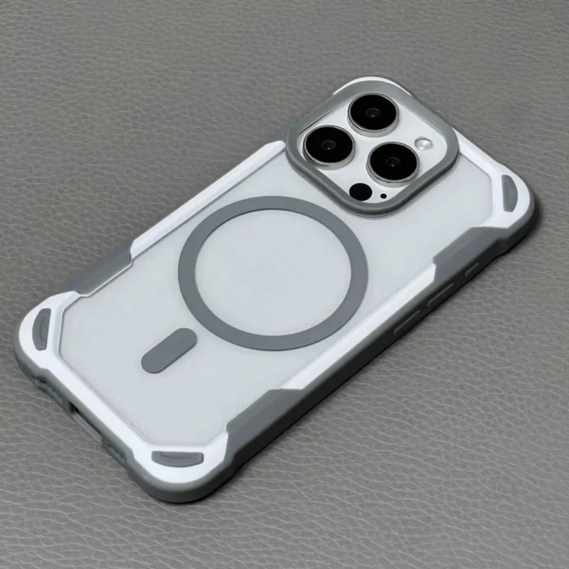 Capinha Minimalista para iPhone com Proteção em Borracha e Compatível com Carregamento MagSafe