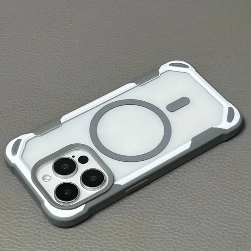 Capinha Minimalista para iPhone com Proteção em Borracha e Compatível com Carregamento MagSafe