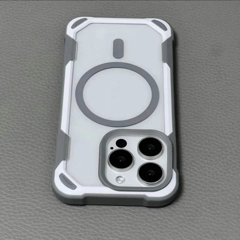 Capinha Minimalista para iPhone com Proteção em Borracha e Compatível com Carregamento MagSafe