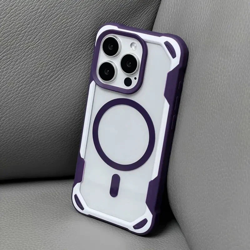 Capinha Minimalista para iPhone com Proteção em Borracha e Compatível com Carregamento MagSafe