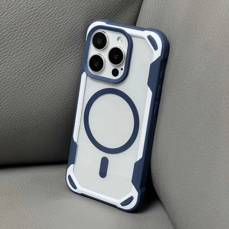 Capinha Minimalista para iPhone com Proteção em Borracha e Compatível com Carregamento MagSafe