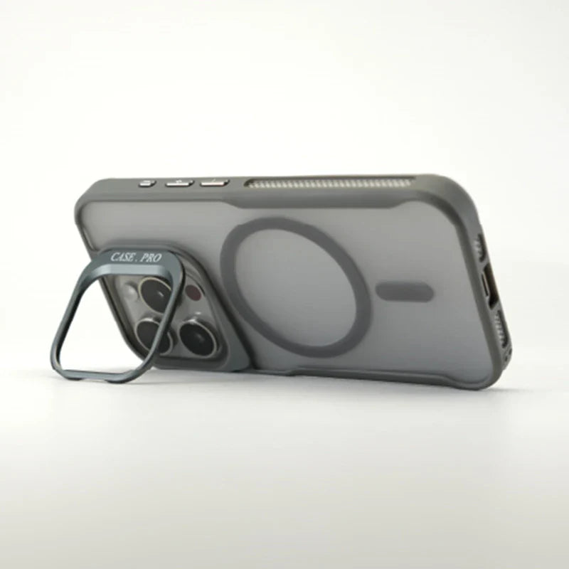Capinha Minimalista para iPhone com Suporte para Câmeras e MagSafe