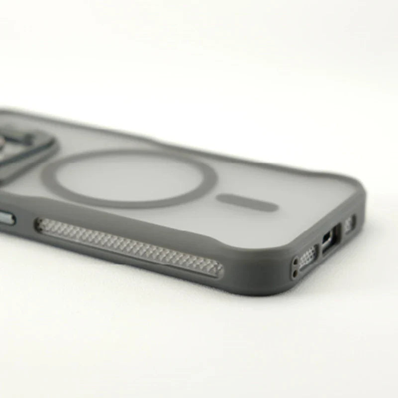 Capinha Minimalista para iPhone com Suporte para Câmeras e MagSafe
