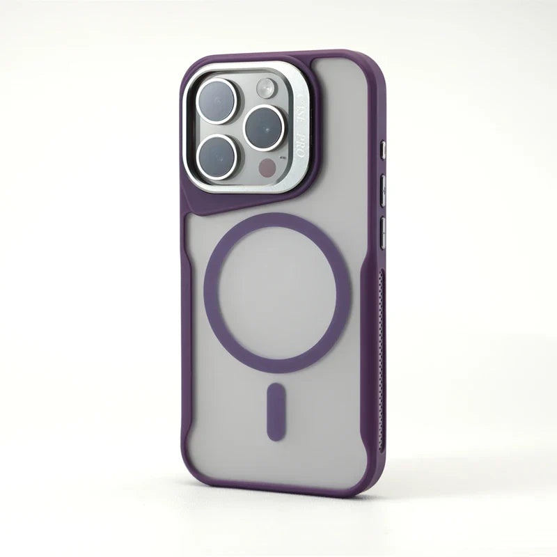 Capinha Minimalista para iPhone com Suporte para Câmeras e MagSafe