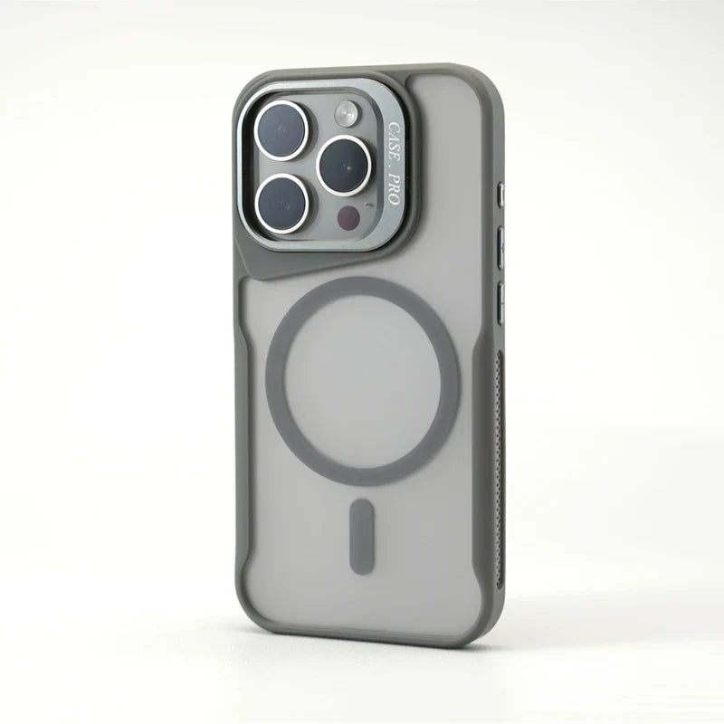 Capinha Minimalista para iPhone com Suporte para Câmeras e MagSafe