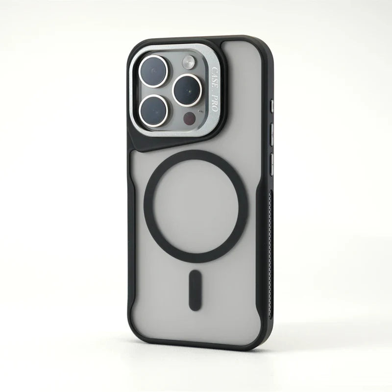 Capinha Minimalista para iPhone com Suporte para Câmeras e MagSafe