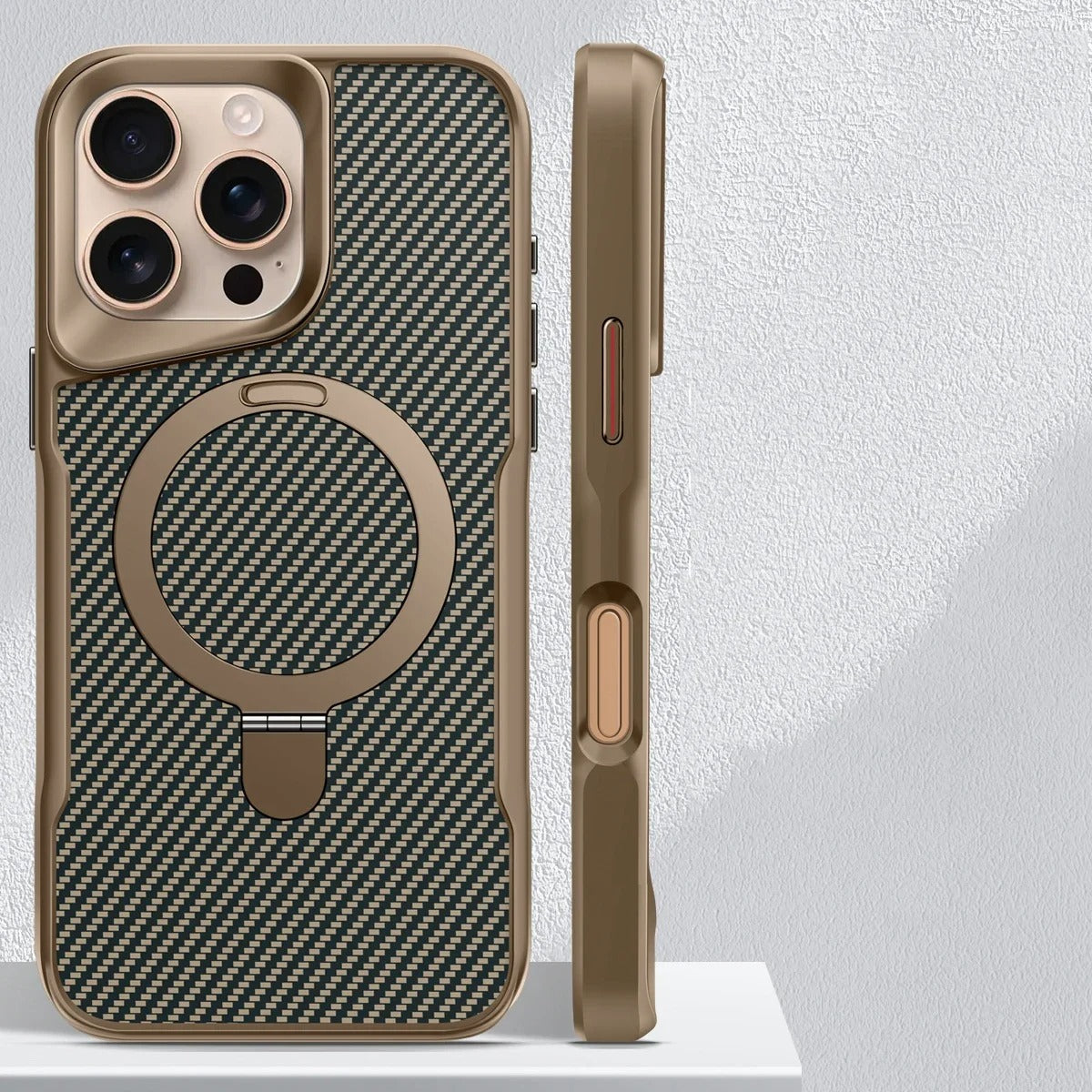 Capinha Minimalista para iPhone em Carbono com Carregamento MagSafe