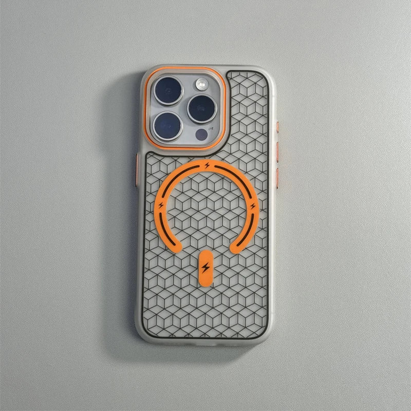 Capinha para iPhone com Design Geométrico Minimalista e Compatibilidade MagSafe