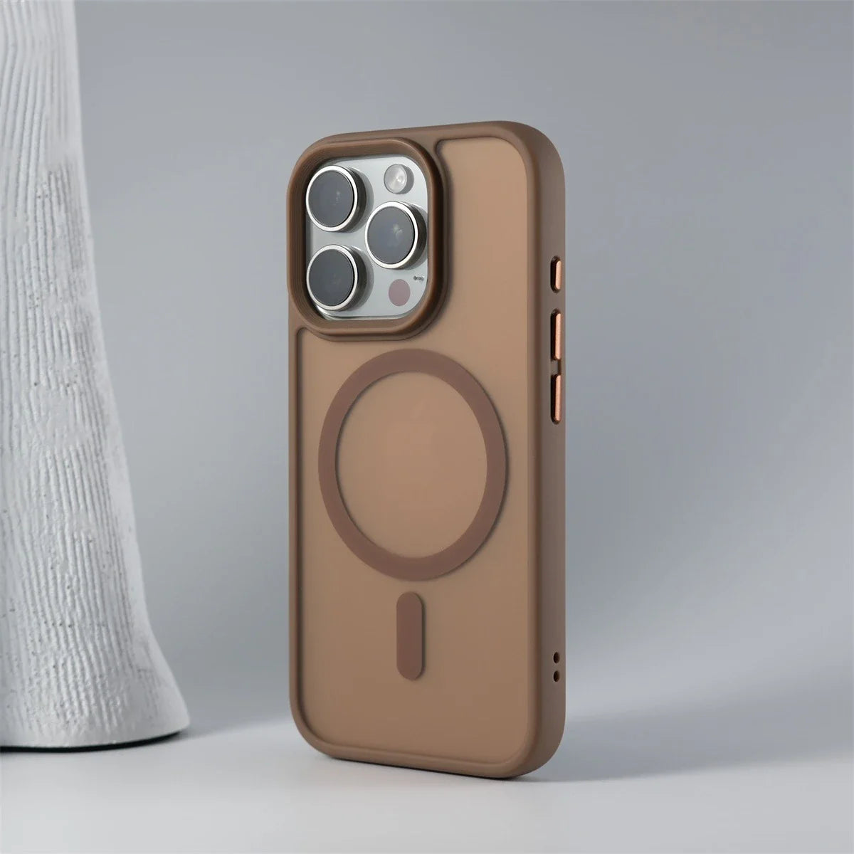 Capinha para iPhone Efeito Matte Minimalista com Compatibilidade para Carregamento MagSafe